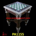 Silver Carved Chess Board