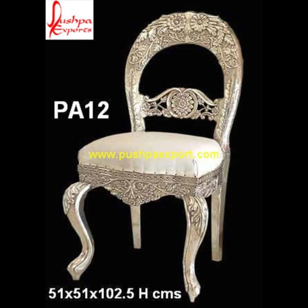 White And Silver Metal Chair PA12 - Silver Dining Room Set With Chairs, Silver Metal Dining Chair, Silver Throne Chair, Silver Vanity Chair, Silver Velvet Chair, White And Silver Chair, White And Silver Dining Chairs.jpg