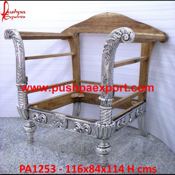 Silver Carved Sofa Style Chair PA1253 - Silver Chair For Dressing Table, The Chronicles Of Narnia The Silver Chair, The Silver Chair, Accent Chair With Silver Legs, Black And Silver Accent Chair, Black And Silver Chair,.jpg