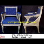 Blue And Silver Carving Chair