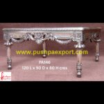 Silver Metal Dining Table