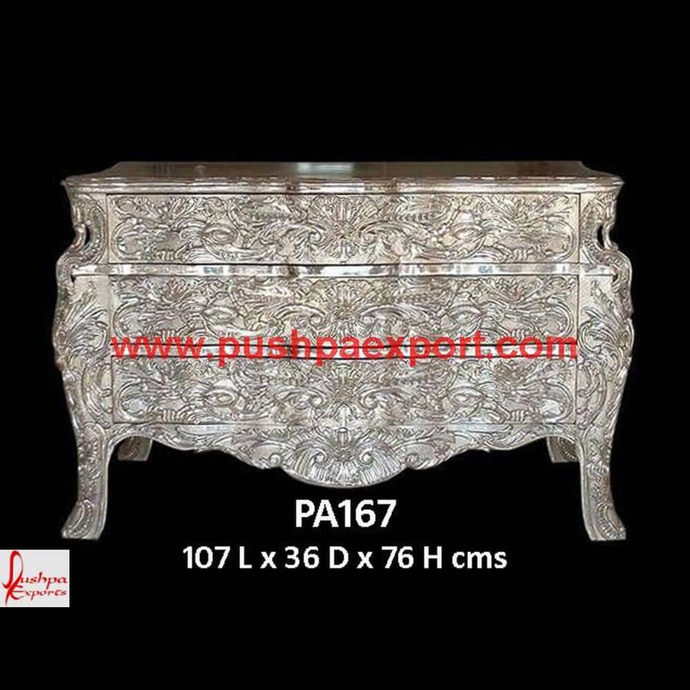 Silver Carved Chest of Drawers