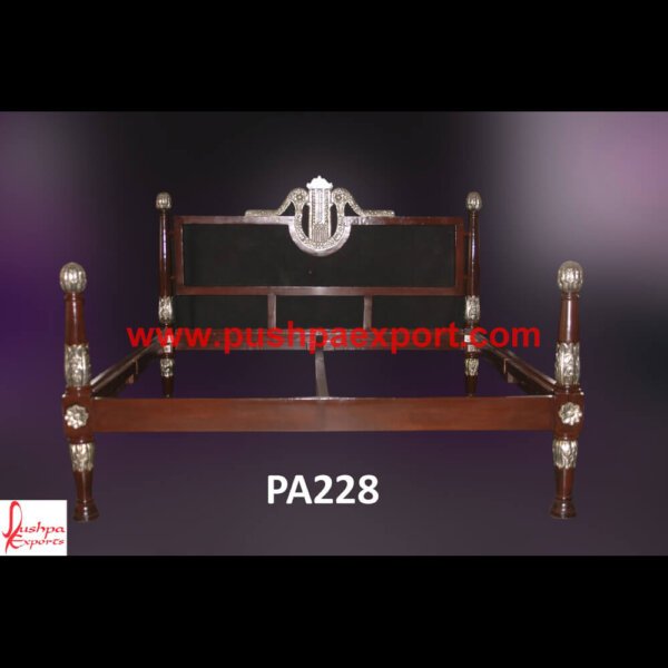 Silver Carved Bed PA228 silver dresser and nightstand set, silver bedroom dresser, silver canopy bed, silver queen bed, silver twin bed, silver diamond bedroom set, silver full size bed, silver mirror.jpg