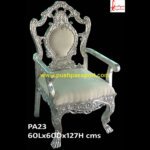 White And Silver Accent Chair