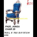 Blue And Silver King Chair