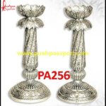 Floral Design Silver Lamp