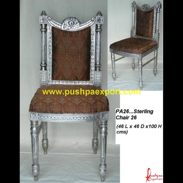 Sterling Silver Chair PA26 - Blue And Silver Dining Chairs, Cream And Silver Dining Chairs, Crushed Velvet Silver Dining Chairs, Dining Table And Chairs Silver, Gray And Silver Dining Chairs, Metal Silver Dining Chairs.jpg