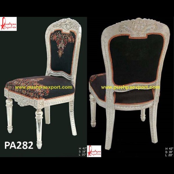 Royal Design Silver Carved Chair PA282 - The Silver Chair, The Chronicles Of Narnia The Silver Chair, Silver Wingback Chair, Silver Velvet Dining Chairs And Table, Silver Velvet Dining Chair, Silver Velvet Chair, Silver V.jpg