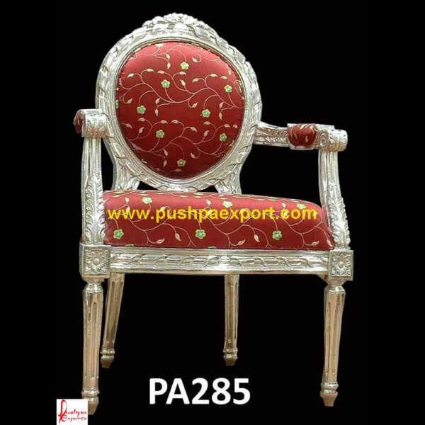 Red And Silver Dining Chair PA285 - Silver Velvet Dining Chairs And Table, Silver Velvet Dining Chair, Silver Velvet Chair, Silver Vanity Chair, Silver Upholstered Chair, Silver Throne Chair, Silver Sofa Chair.jpg