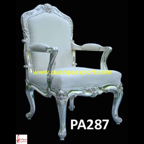 Silver Velvet Vanity Chair PA287 - Silver Velvet Dining Chair, Silver Velvet Chair, Silver Vanity Chair, Silver Upholstered Chair, Silver Throne Chair, Silver Sofa Chair, Silver Metal Dining Room Chairs.jpg