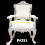 White And Silver Dining Chair