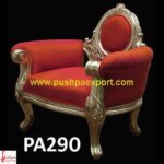 Red Sofa Style Silver Accent Chair