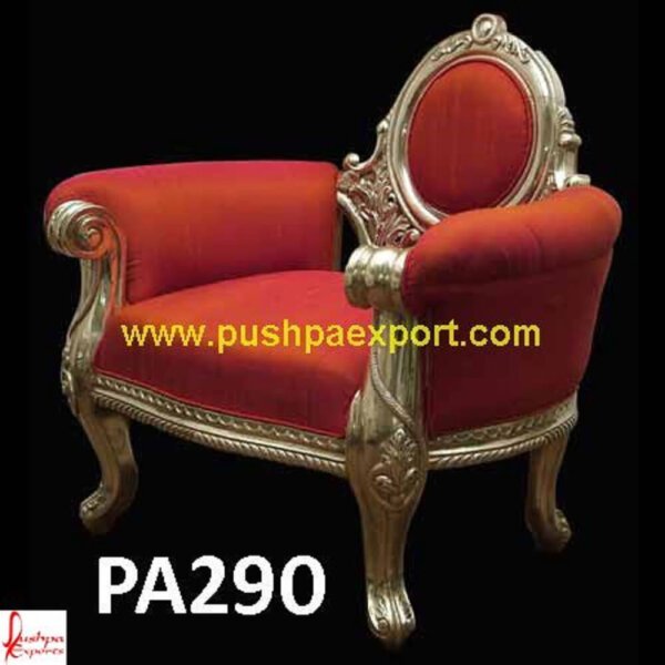 Red Sofa Style Silver Accent Chair PA290 - Silver Upholstered Chair, Silver Throne Chair, Silver Sofa Chair, Silver Metal Dining Room Chairs, Silver Metal Dining Chair, Silver Leather Dining Chair, Silver King Chair.jpg