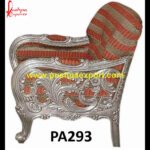 Silver Sofa Chair with Jali Work