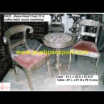 Silver Vanity Chair With Table