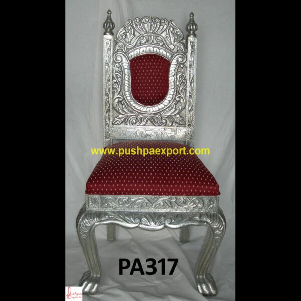 Silver Carving Dining Chair PA317 - Pink And Silver Dining Chair, Modern Silver Dining Chairs, Metal Silver Dining Chairs, Gray And Silver Dining Chairs, Dining Table And Chairs Silver, Dining Chair With Silver Legs,.jpg