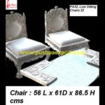 Low Sitting Silver Carving Chair