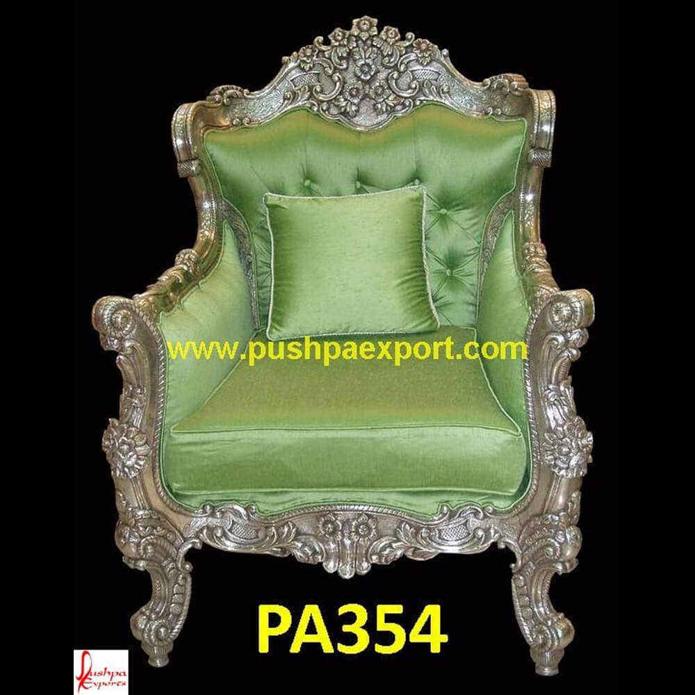 Silver Carved Sofa Chair PA354 - Black Silver Dining Chairs, Blue And Silver Dining Chairs, Cream And Silver Dining Chairs, Crushed Velvet Silver Dining Chairs, Dining Chair With Silver Legs, Dining Table And Chai.jpg