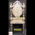 Royal Carving Work Silver Vanity Chair