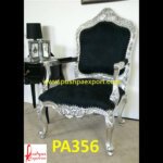 Black Royal Silver Vanity Chair