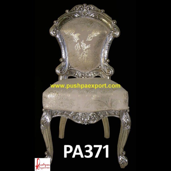 Royal Carved Silver Dining Chair PA371 - Silver Chair For Dressing Table, Silver Chair Furniture, Silver Chairs For Dining Table, Silver Crushed Velvet Bedroom Chair, Silver Crushed Velvet Dining Chair, Silver Dining Chai.jpg