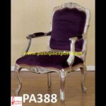 Voilet And Silver Vanity Chair