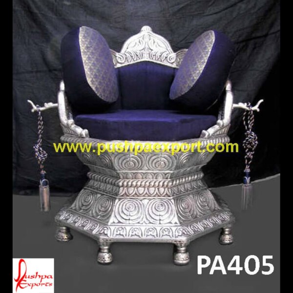 Purple Carved Silver Throne PA405 - White And Silver Dining Chairs, White And Silver Dining Table And Chairs, White And Silver Throne Chair, White And Silver Throne Chair Rental, White Silver Dining Chairs, Silver Ch.jpg