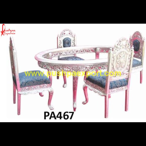 Silver Carved Dining Table And Chairs PA467_Silver White Metal Carving Dining Table Dining Chair dining table set,silver and black dining room set,silver dining table and chairs,silver and black dining table,round silver dining.jpg