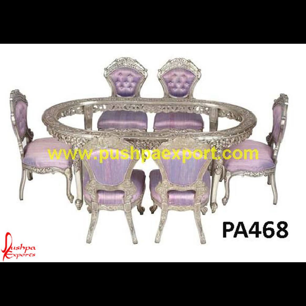 Oval Shaped Silver Handicraft Dining Table And Chairs PA468_Silver White Metal Carving Dining Table Dining Chair dining table set,silver and black dining room set,silver dining table and chairs,silver and black dining table,round silver dining.jpg Oval Shaped Silver Handicraft Dining Table And Chairs PA468_Silver White Metal Carving Dining Table Dining Chair dining table set,silver and black dining room set,silver dining table and chairs,silver and black dining table,round silver dining.jpg