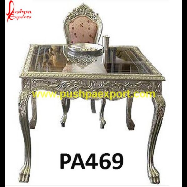 Silver Carving Dining Table And Chair PA469_Silver White Metal Carving Dining Table Dining Chair dining table set,silver and black dining room set,silver dining table and chairs,silver and black dining table,round silver dining tabl.jpg