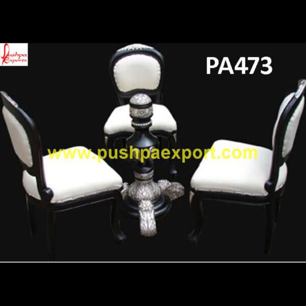 Silver Handicraft Dining Room Table PA473_Silver White Metal Carving Dining Table Dining Chair dining table set,silver and black dining room set,silver dining table and chairs,silver and black dining table,round silver dining tabl.jpg