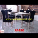 Silver Carved Dining Table And Chairs