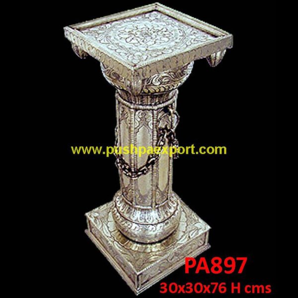 Royal Carving Silver Side Stand PA897 silver chowki, silver chowki designs, silver chowki for pooja, silver chowki price, silver coated chowki, silver coated pooja stool, silver coated stool for pooja, silver coating stool, s.jpg