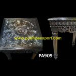 Silver Carving Bedroom Stool