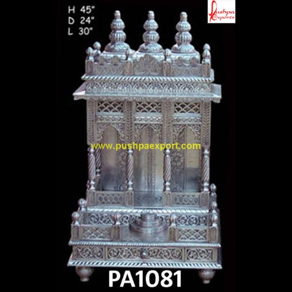 Silver Plated Mandir PA1081 German silver pooja mandir, India carved temple, Silver mandir, Silver temple for home, Silver pooja mandir, Silver plated pooja mandir, Silver mandir for home, Silver coated pooja.jpg