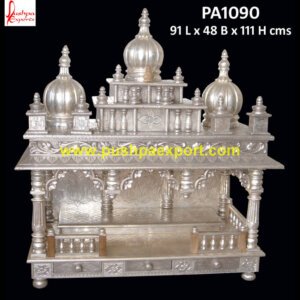 Silver Metal Temple For Home