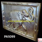 Silver Plated Elephant Panel
