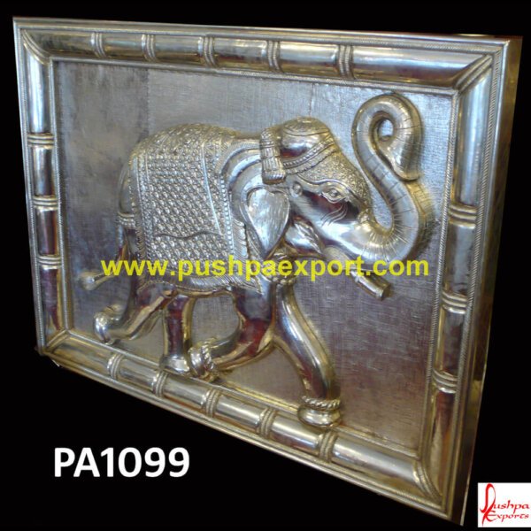 Silver Plated Elephant Panel PA1099 Silver 3D wall panels, Silver cladding panels, Silver paneling, Silver wall panels, Antique carved wood panels, Carved white wall panel, Wall art carved wood panels.jpg