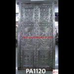 Peacock and Kalash Carving Silver Door