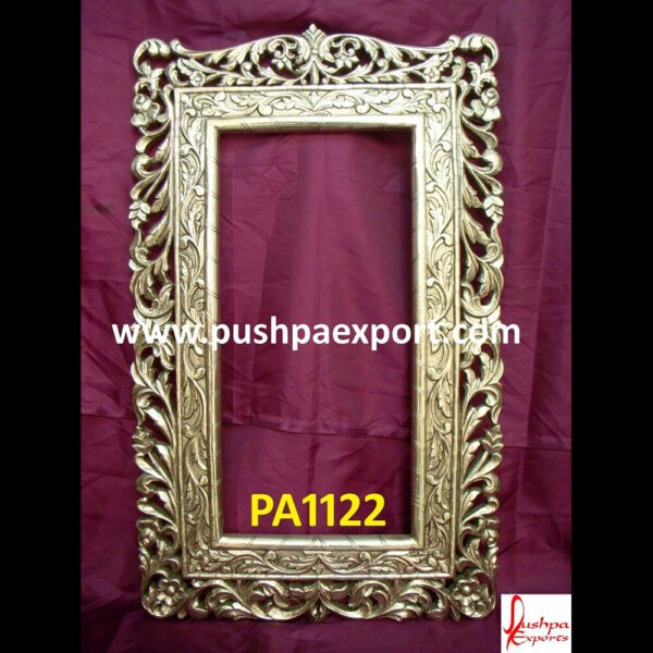 Silver Artwork Mirror Frame PA1122 - silver mirror frame,silver pictures frame,silver vanity mirror, antique silver picture frame,silver carved mirror frame,vintage silver picture fra.jpg