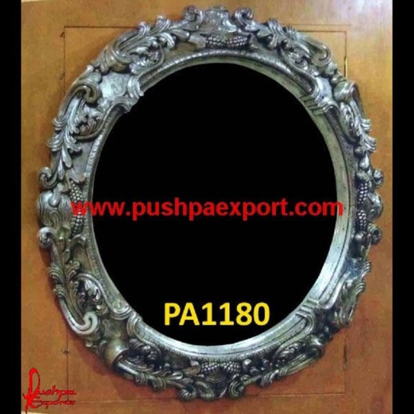 Ethnic Carving Silver Mirror Frame PA1180 -silver frame large mirror,silver frame round mirror,silver frame wall mirror,silver ornate frame,silver picture frames for wall,silver plated frame.jpg