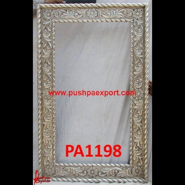 Flower Carving Silver Frame PA1198 - silver poster frame,silver vanity mirror,silver wall frames,sterling frames,sterling picture frames,sterling silver frame,sterling silver photo.jpg