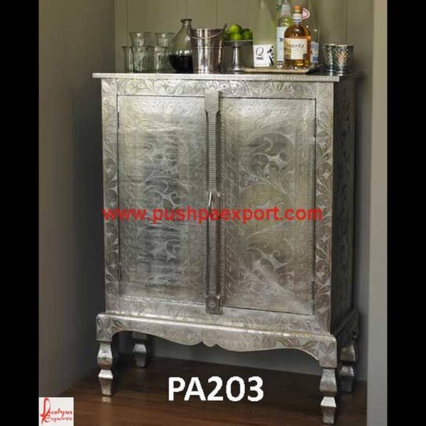 Silver Wine Cabinet PA203 black chest of drawers with silver handles, grey silver chest of drawers, grey silver wardrobe, large silver chest of drawers, metallic silver chest of drawers, modern silver.jpg