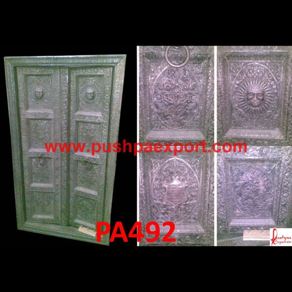 Silver Metal Door PA492- 5x2.5 feet Silver carved doors,Silver Door, carved barn door,Silver carved front door,hand carved doors,silver door,antique carved doors for sale,antique hand carved doors,antique silver doors.jpg