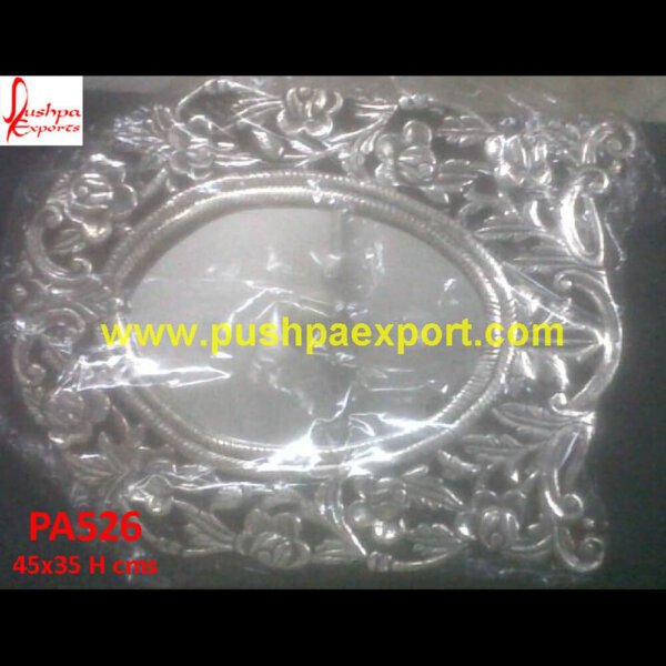 Silver Carved Frame PA526 - silver frame large mirror,silver frame round mirror,silver frame wall mirror,silver ornate frame,silver picture frames for wall,silver plated frame.jpg