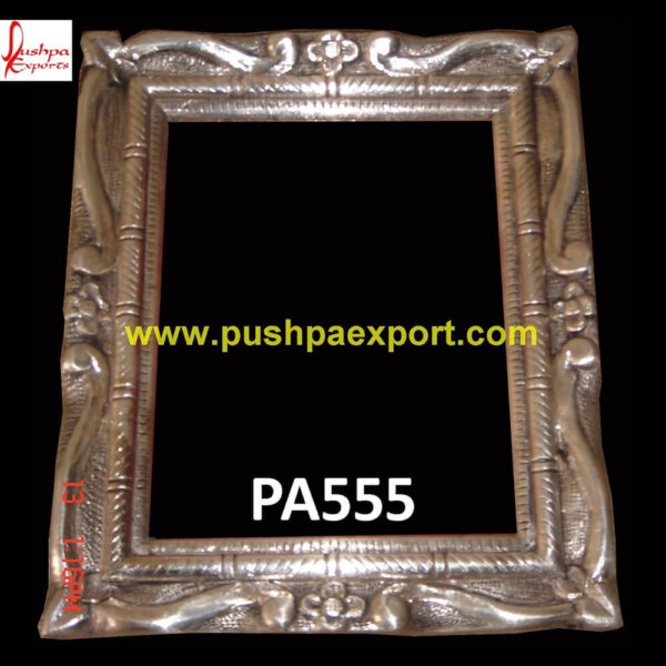 Silver Metal Mirror Frame PA555 - Gold and silver frames, silver and gold picture frames, silver frame bathroom mirror, silver frame engraved,silver frame full length mirror,silver.jpg