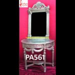 Silver Carved Mirror Frame And Dressing Table
