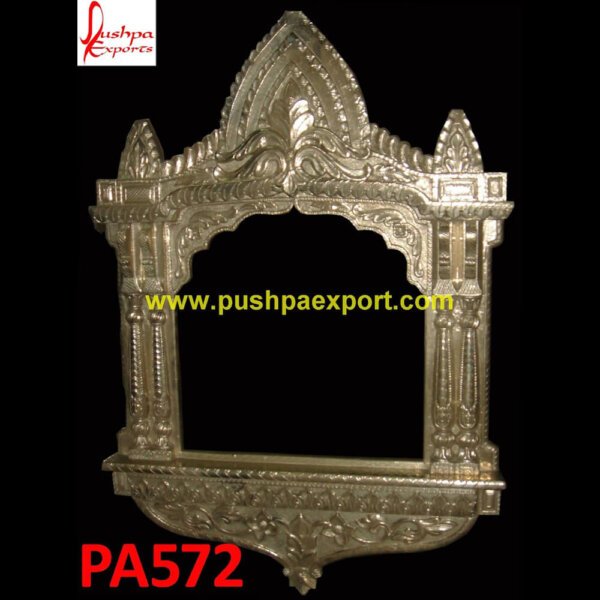 Silver Carved Temple Style Picture Frame PA572 - silver frame large mirror,silver frame round mirror,silver frame wall mirror,silver ornate frame,silver picture frames for wall,silver plated frame.jpg