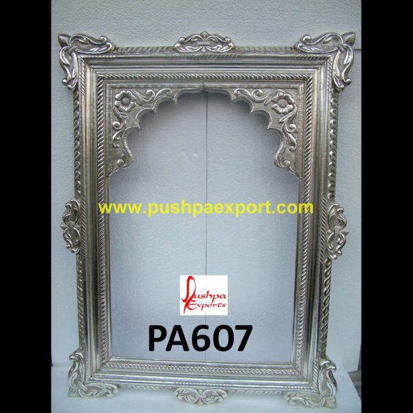 Silver Finish Mirror Frame PA607 - silver poster frame,silver vanity mirror,silver wall frames,sterling frames,sterling picture frames,sterling silver frame,sterling silver photo.jpg