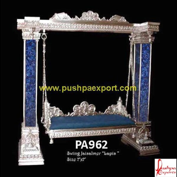 Silver Carving Jhula For Living Room PA962 Silver Coated Jhula, German Silver Sheet Covered Swing, Silver Sheet Covered Jhula, Silver Sheet Covered Swing, Silver Carved Jhula, Silver Carving Jhula, Silver Carving Swing.jpg